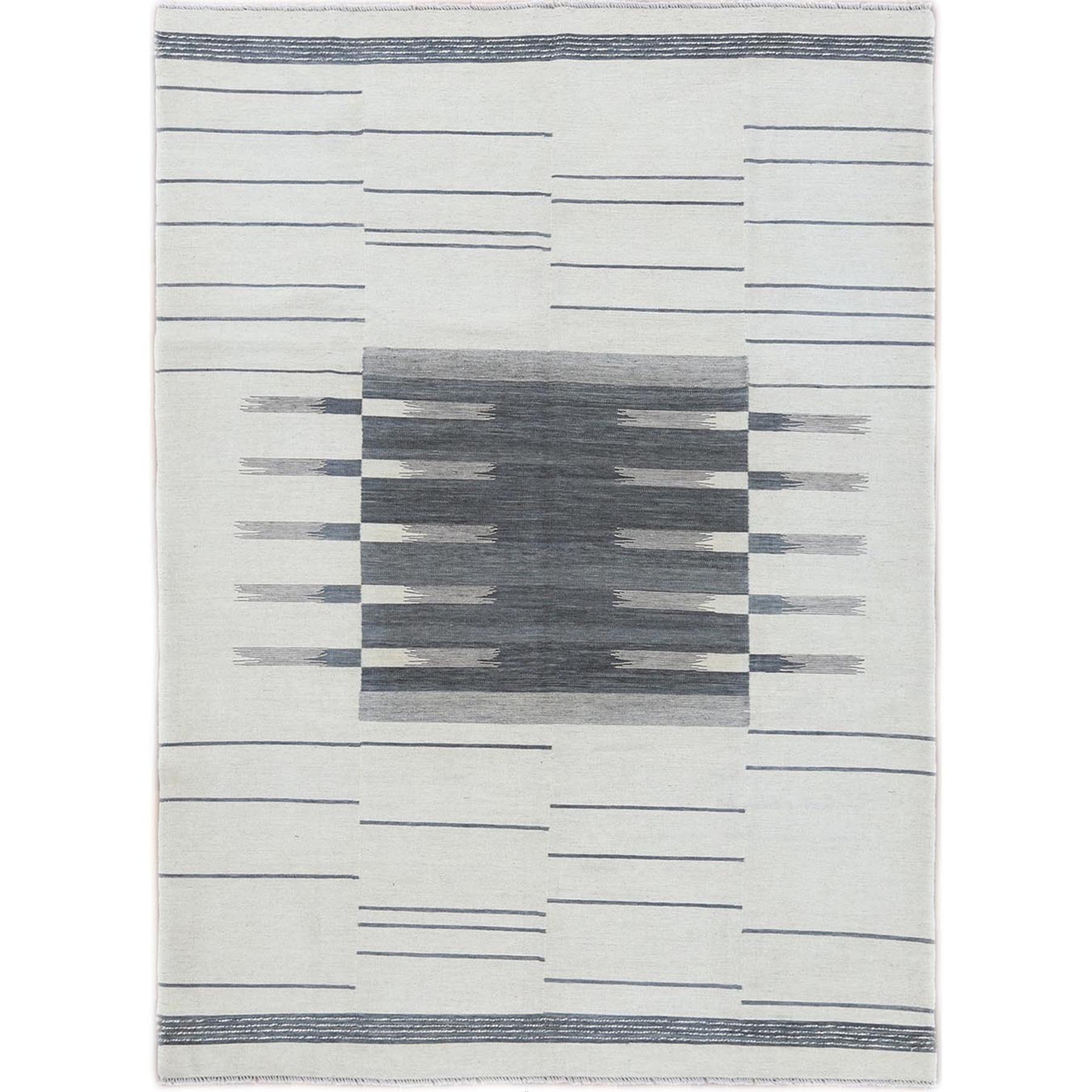 Modern & Contemporary Wool Hand-Woven Area Rug 6'5